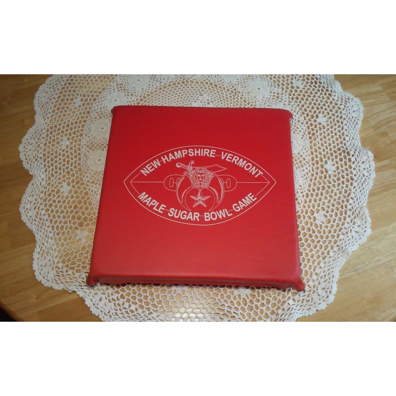 Vintage Shrine Maple Sugar Bowl Football Game Stadium Seat Cushion Shriners